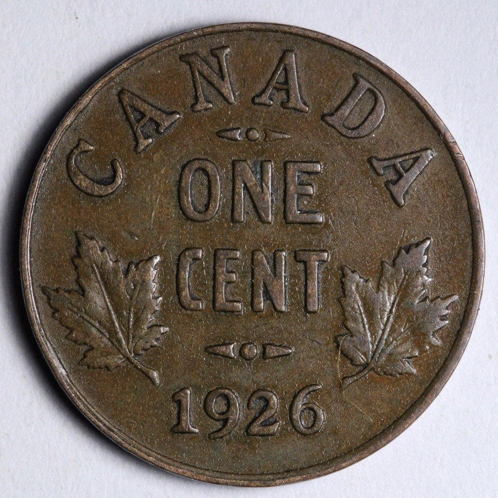 1926 Canada Small Cent Piece E378 GKM