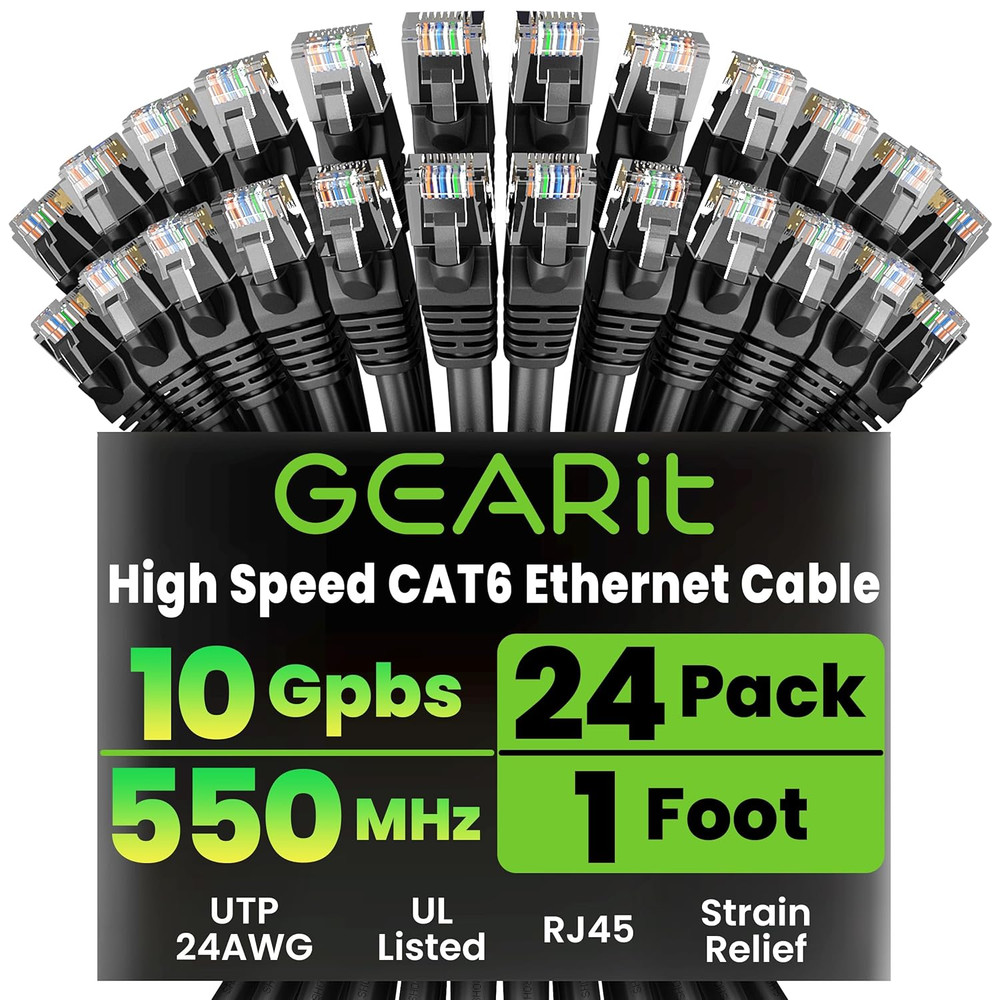 Cat 6 Ethernet Cable Pack - Cat6 Ethernet Patch Cables | RJ45 Network Patch Cabl