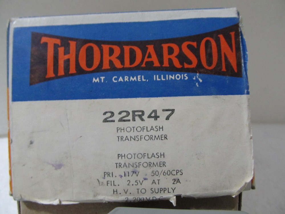 Vintage Thordarson 22R47 Photoflash Transformer