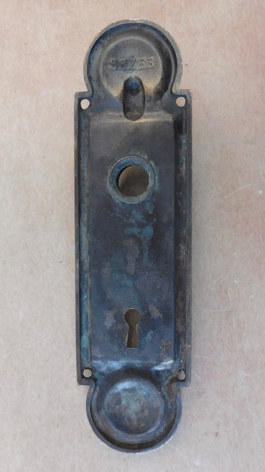 Antique BPOE Elk door back plate cast brass bronze emblematic escutcheon