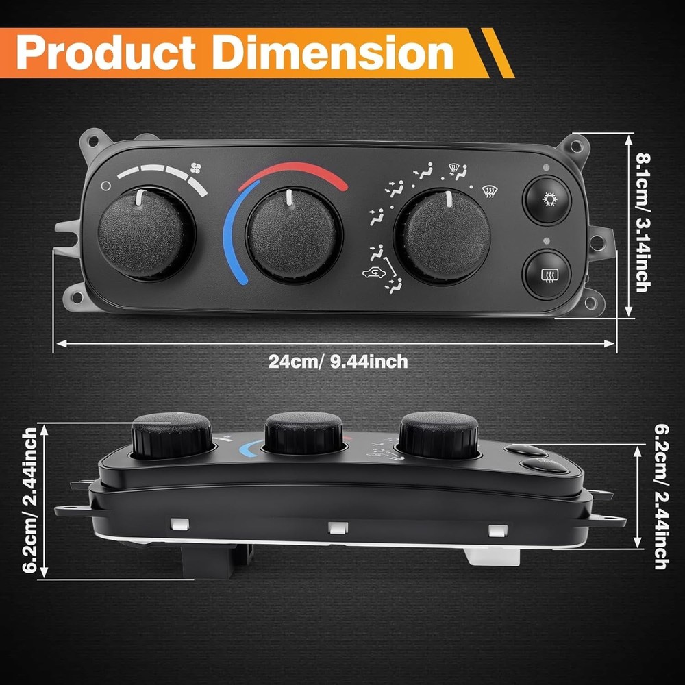 599-212 HVAC Control Module, Climate Control Module Panel Switch Dodge