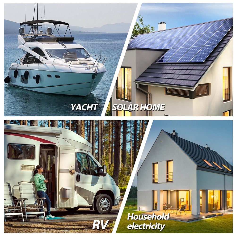 12V 100Ah LiFePO4 Lithium Battery Built-in BMS Cycle Deep for Solar RV Off-grid