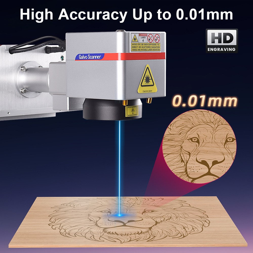 10W UV Laser Marking Machine 3D Crystal Laser Inside Engraving Motorized70&200mm