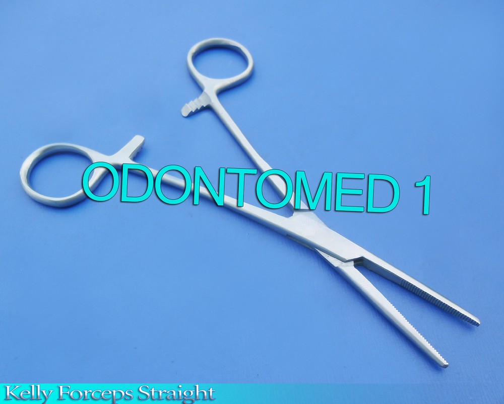 3 Kelly Hemostat Locking Forceps Straight Tip 10"