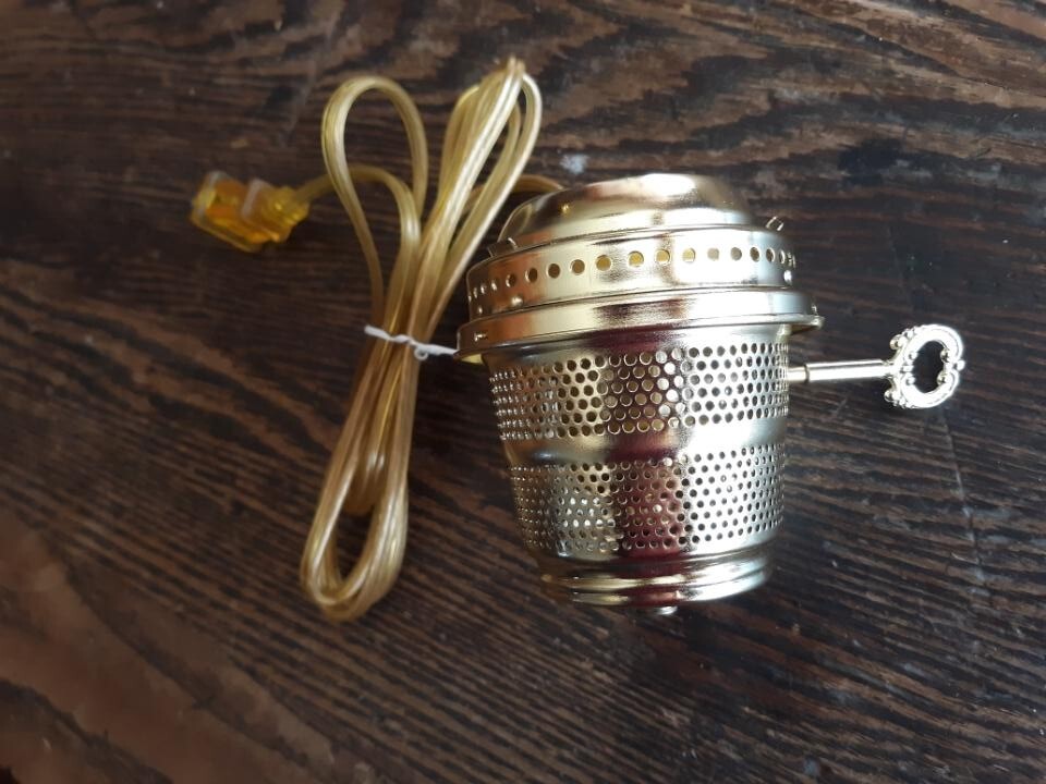 BRASS Electric Burner fit Aladdin oil lamps / Alladin C replica,fit A,B,C,23,etc
