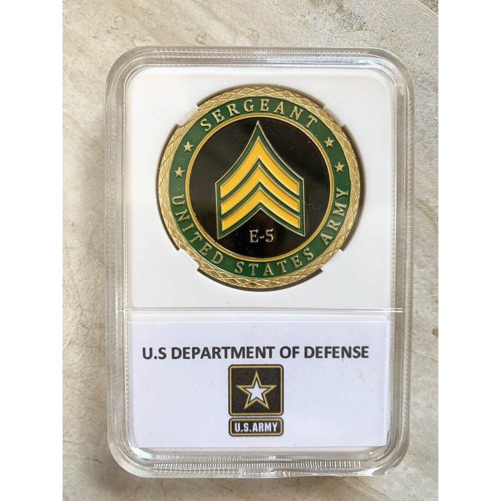NEW U.S. Army Staff Sergeant E-5 Challenge Coin, With Case