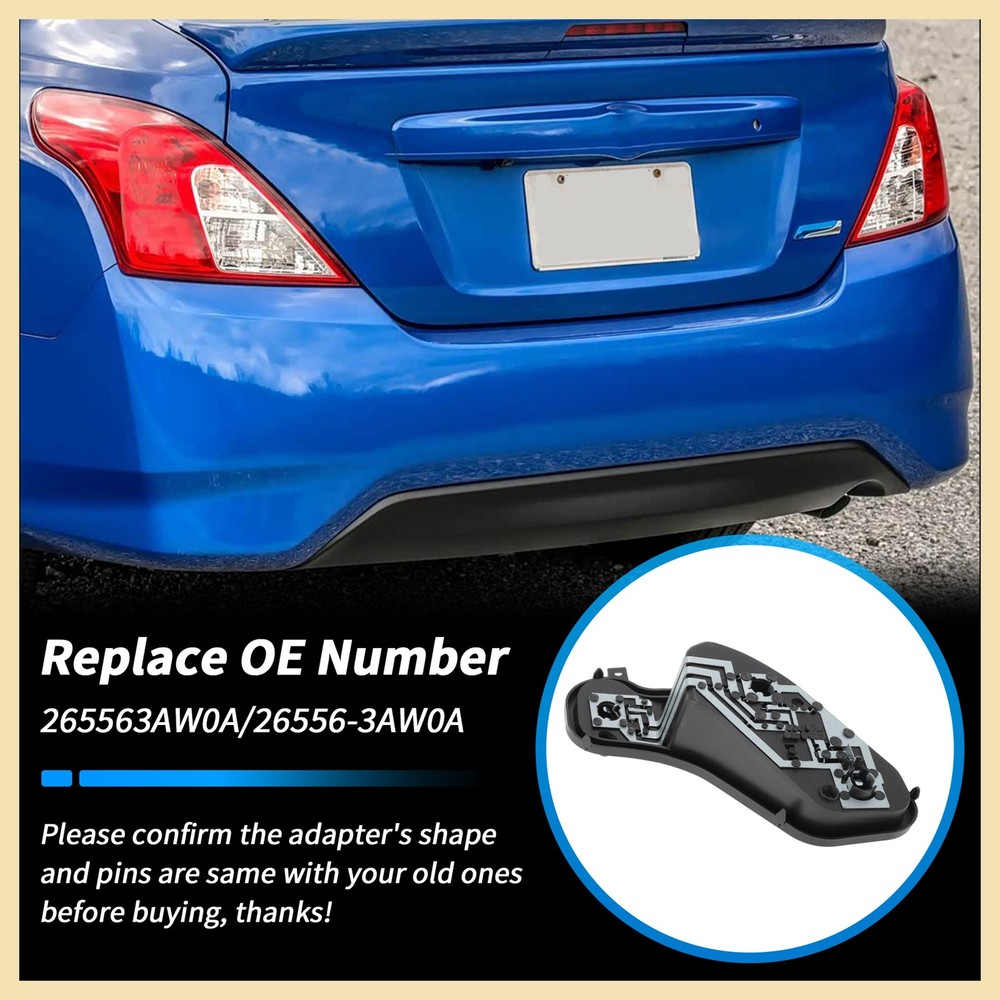 Left Tail Light Socket Board Assemblies for Nissan Versa 2012-2019 No.265563AW0A