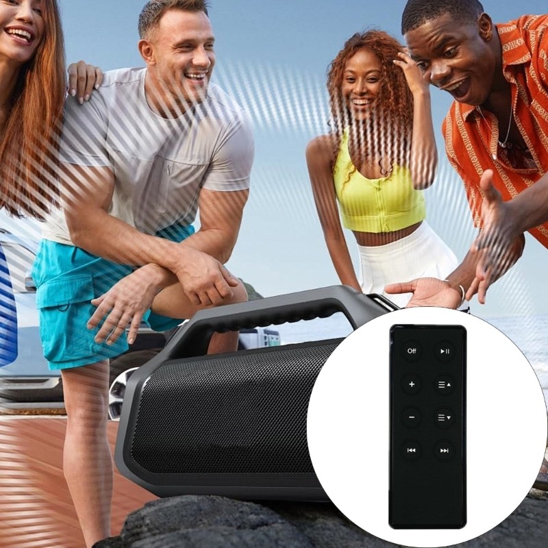 Long Battery Life Remote for Speaker Systems Wide Compatibility Plastic Texture