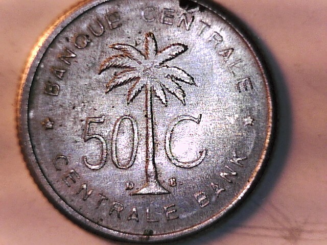 BELGIAN CONGO 1954 Fifty centimes Uncirculated.