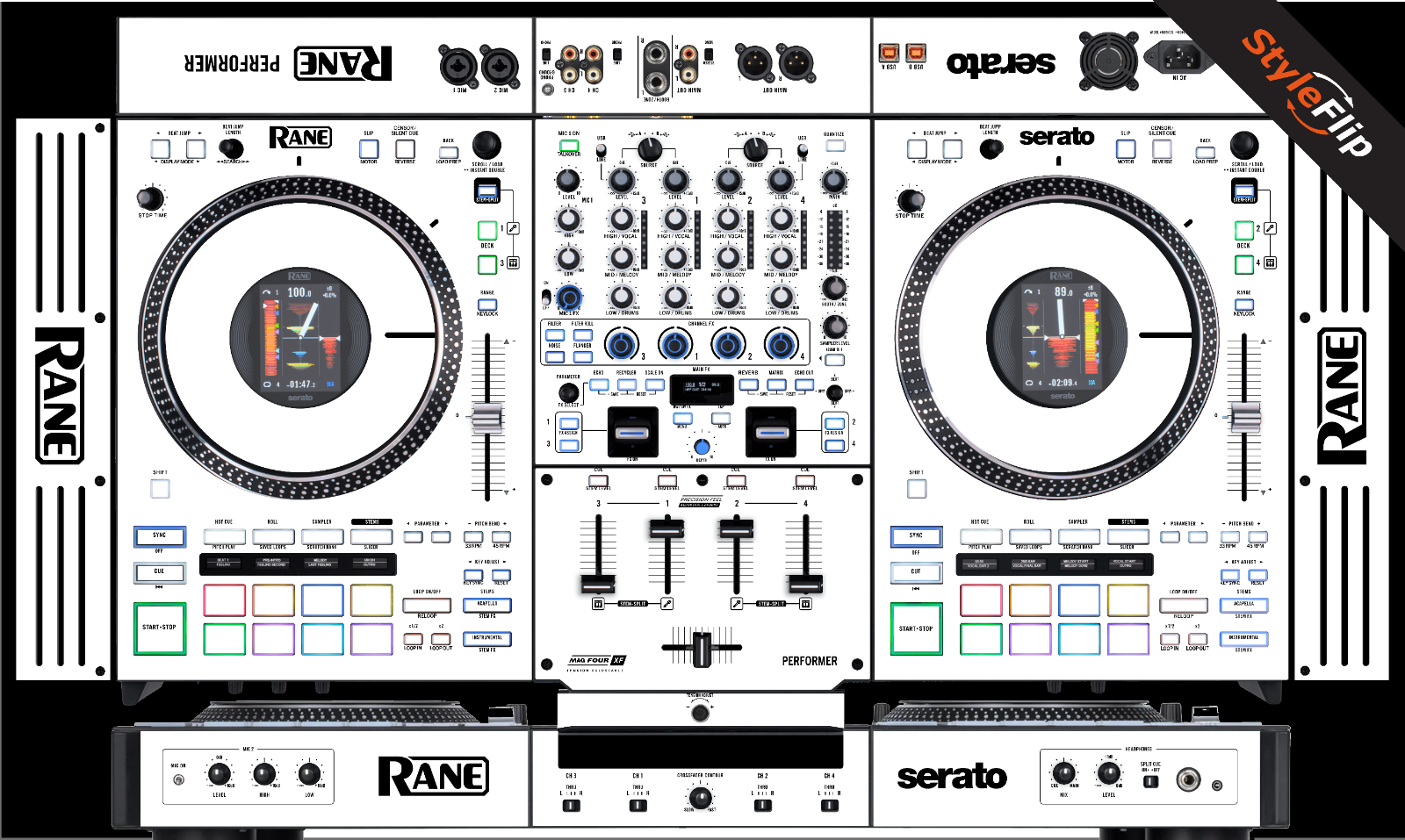 Rane Performer Skin | Color White | Protective Decal | StyleFlip Skins