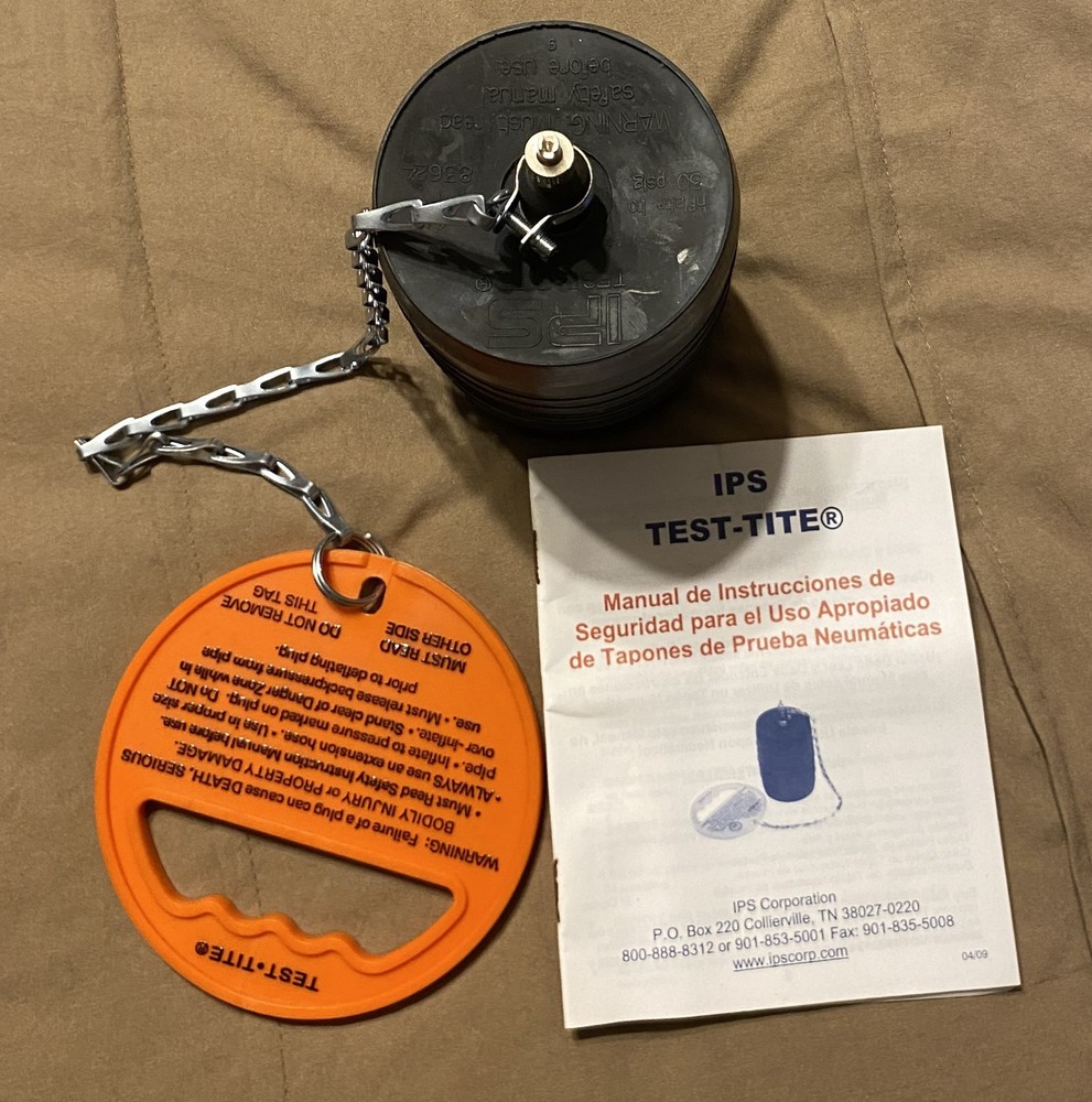 Test-Tite 83624 Pressure Relief Pneumatic Test Plug 4"