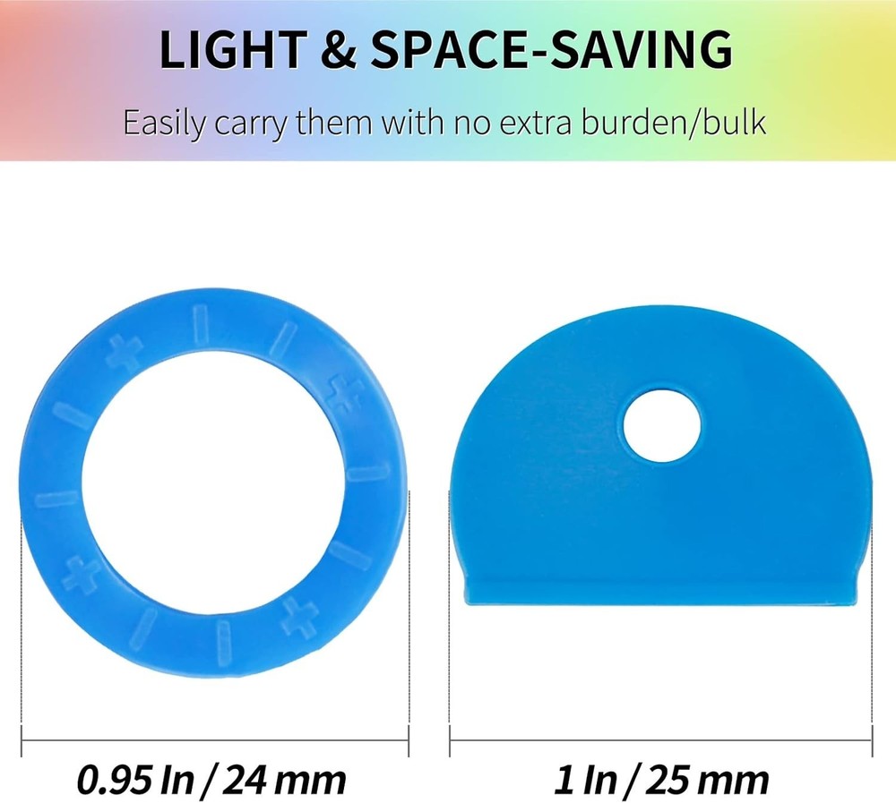 Colorful 32-Pack Key Identifier Covers - Two Styles for Easy Key Management!