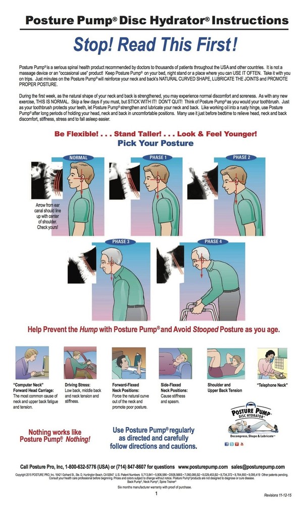 Posture Pump® Back Stretcher for Lower Back Pain Relief Lumbar Traction Dev