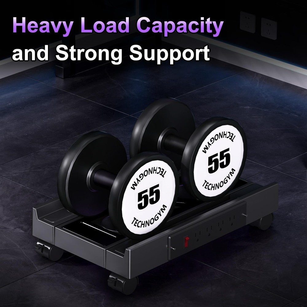 Adjustable Computer Tower Stand with Charging Station, PC Stand for Floor, Mo...