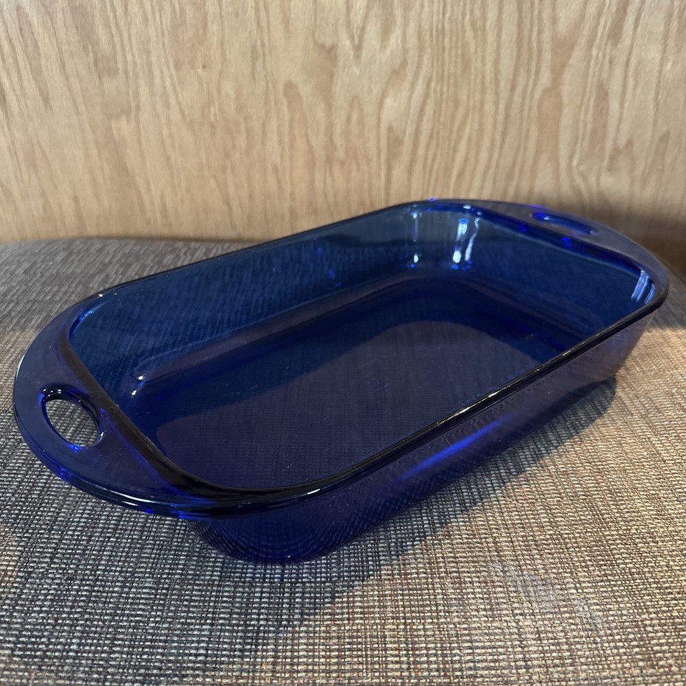 Vintage Anchor Hocking Fire-King Cobalt Blue 13" Rectangular Casserole Pan