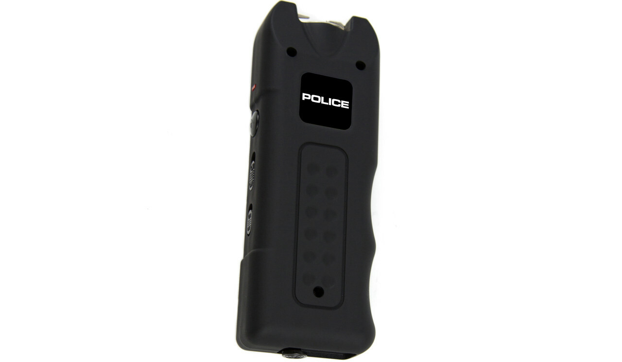 POLICE Stun Gun 628 700 BV Rechargeable LED Flashlight Siren Alarm Black