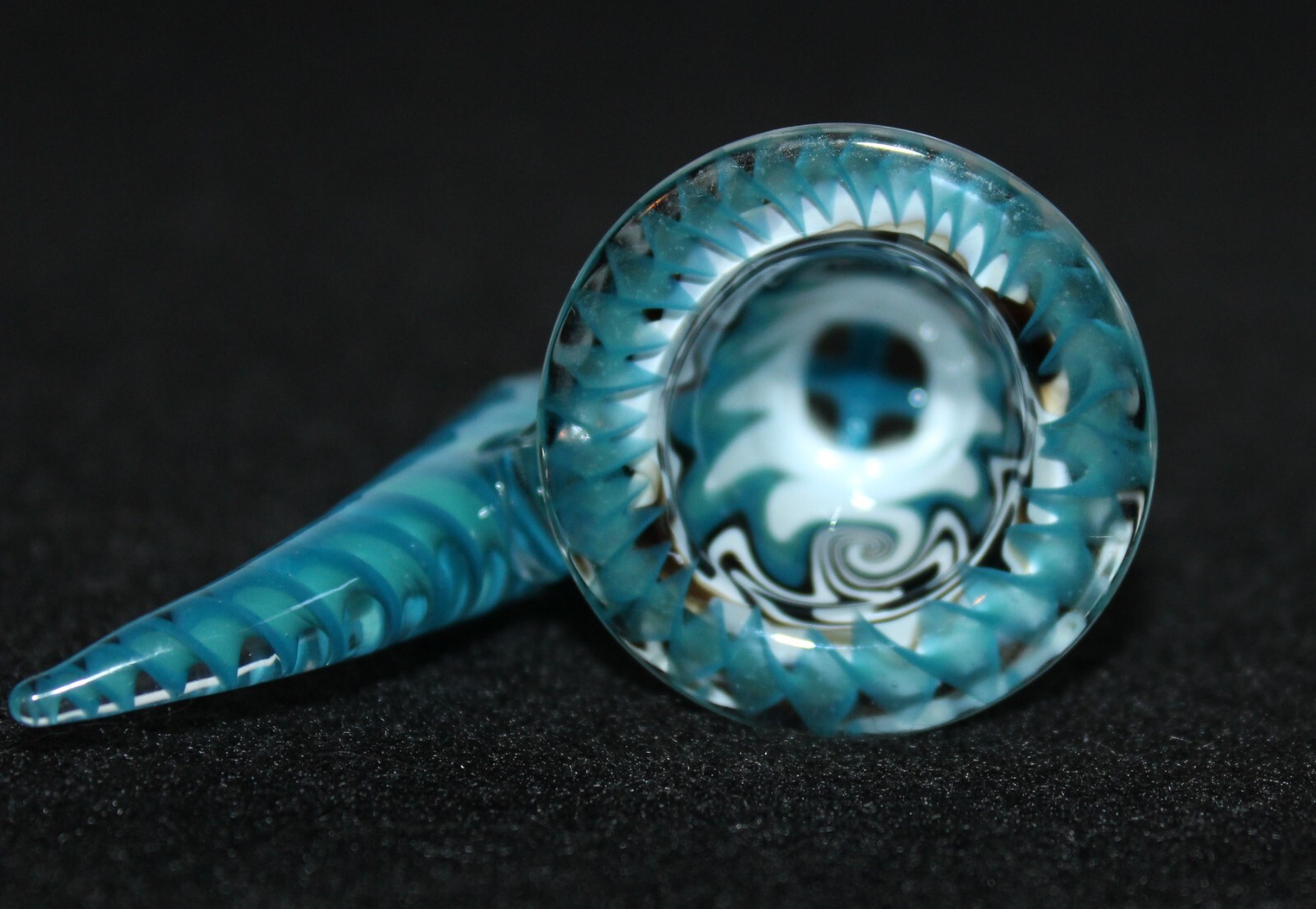 14mm OCEAN VORTEX Glass Slide Bowl w/ built-in screen Tobacco Glass Slide Bowl