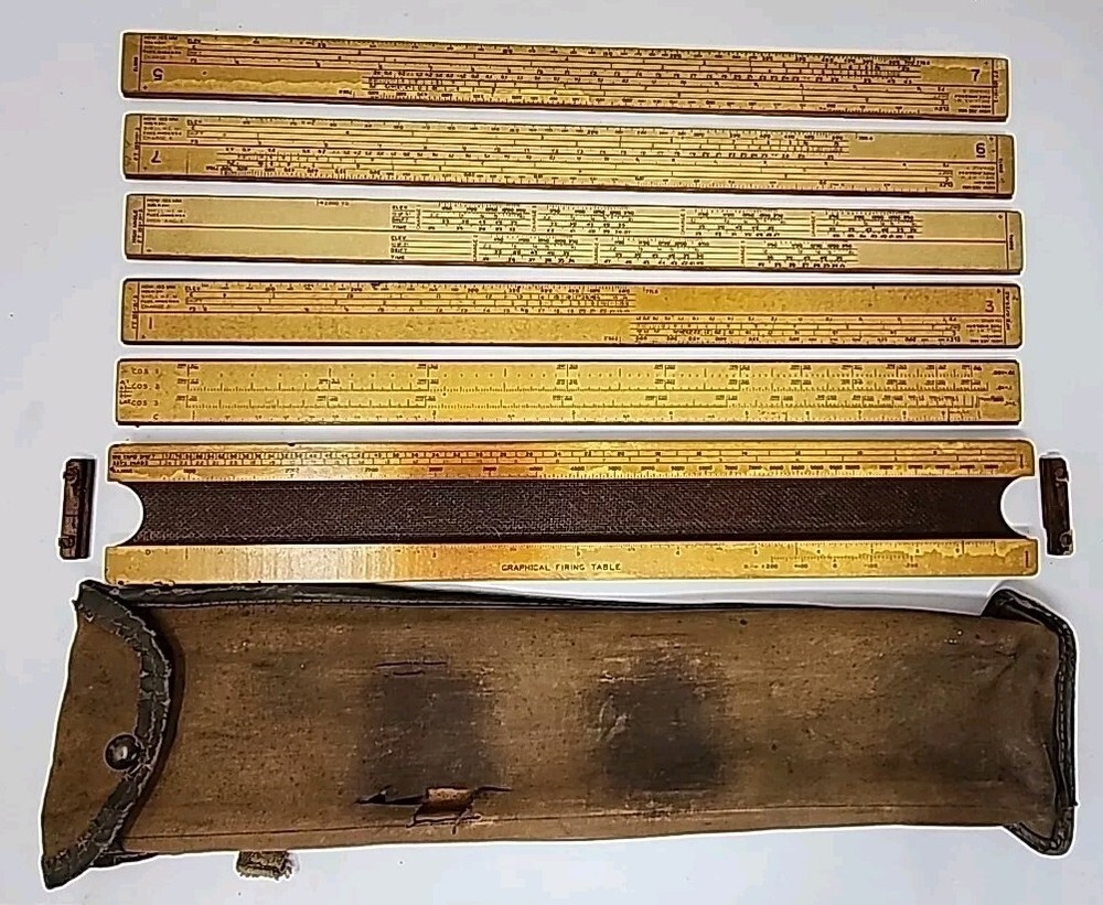 WW2 US Army Graphical Table Slide w Carrying Case U87