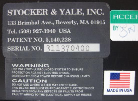 Stocker & Yale Steady Lite Model 13 Microscope Illuminator Controller, Tested