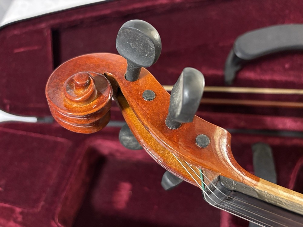 4/4 Full Size Violin Outfit w Case Bow Chin Rest Extras String Kit