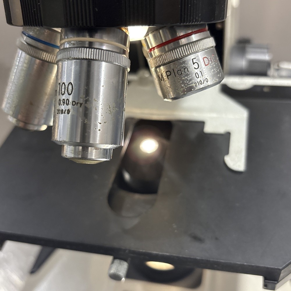 Nikon Optiphot Microscope M Plan 100 60 5 10 20 objective lenses