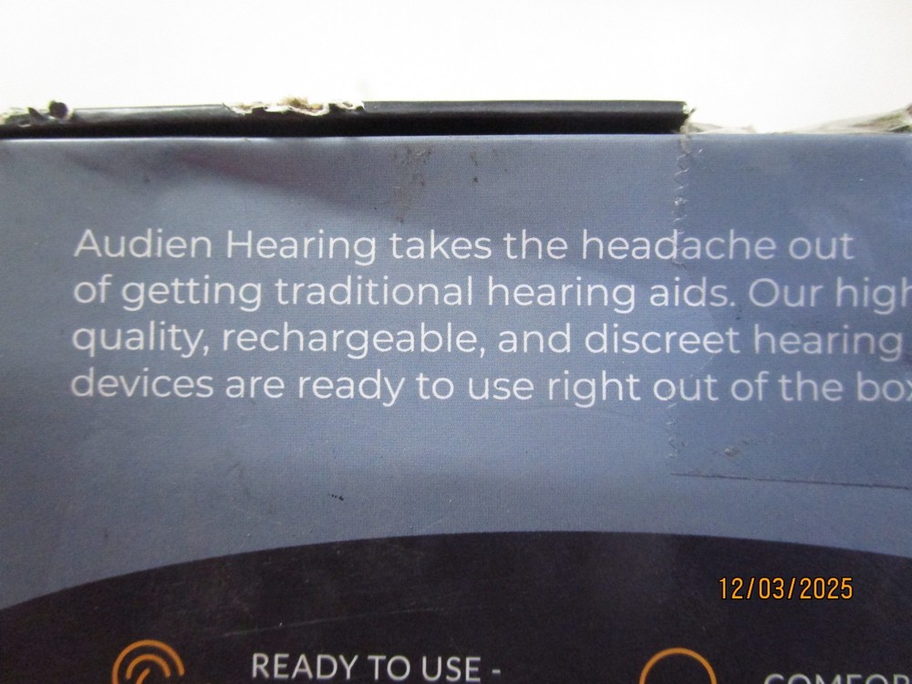 USED - AUDIEN Atom OTC Hearing Aids