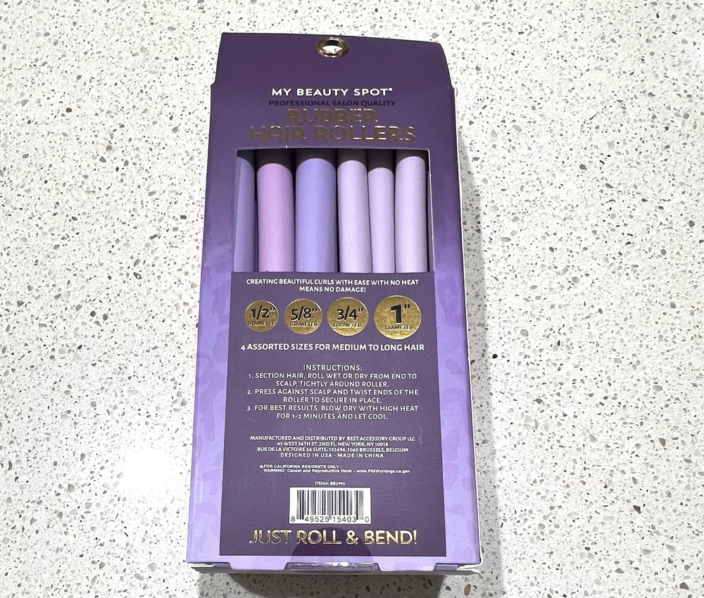 Rubber Hair Rollers 16 Different Sizes New In Box