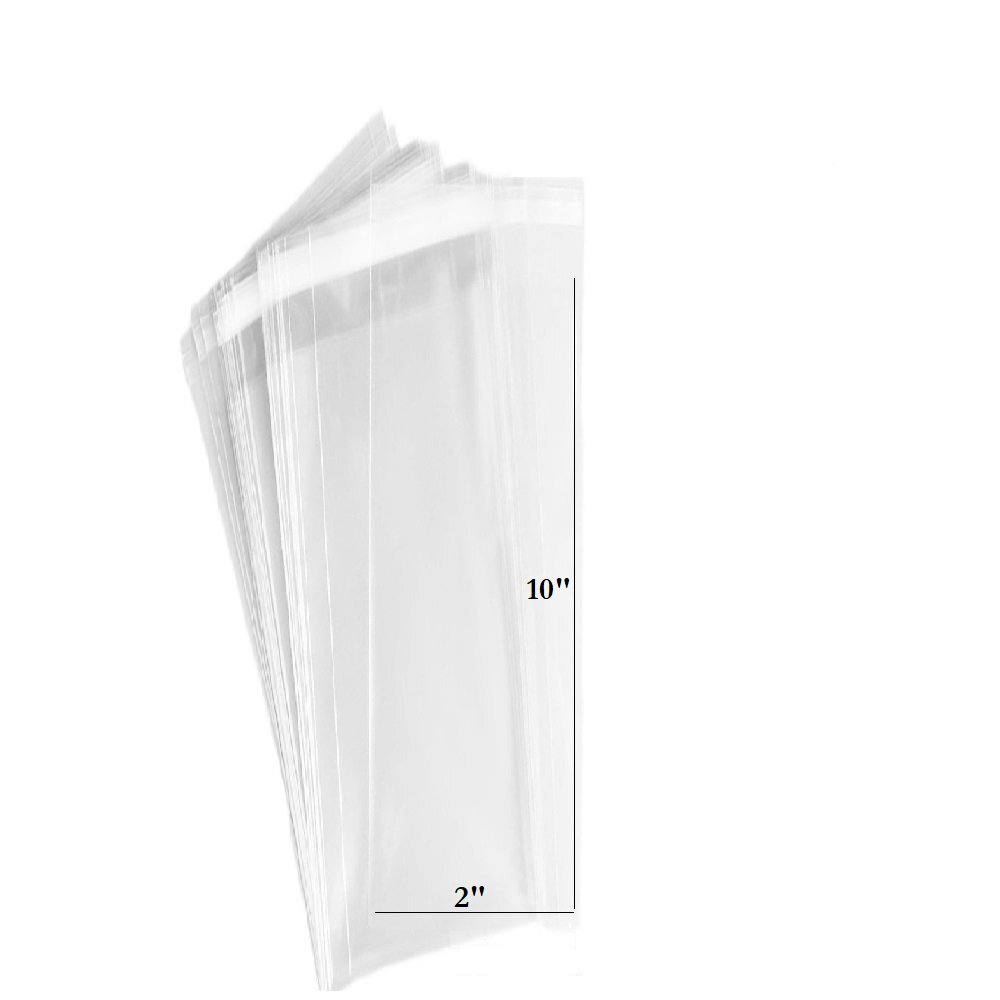 100pc 2Mil Clear Flat Re-Sealable Food Grade Cellophane OPP Bags for Candy,...