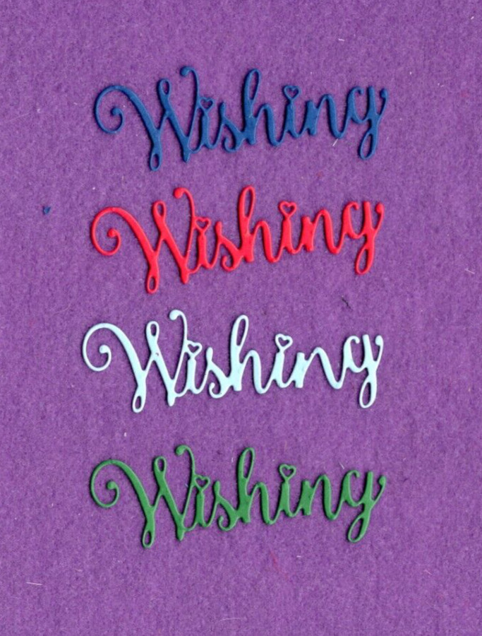 WISHING die cuts scrapbook cards