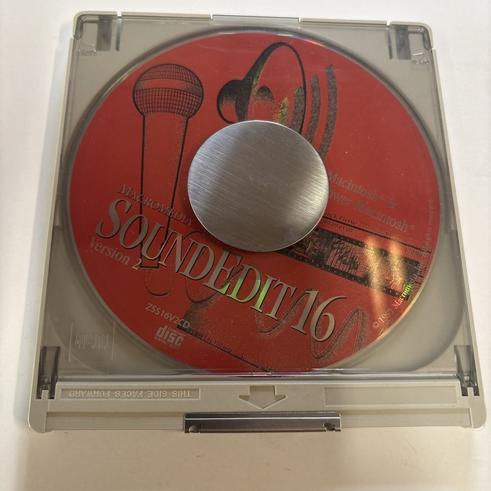 Macromedia SoundEdit 16 V2 Macintosh Software Mac & CD CADDY