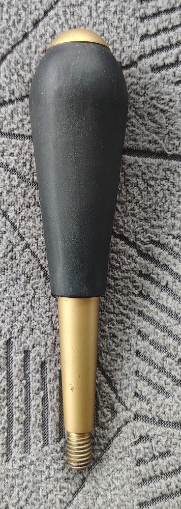 🗽COOL VINTAGE BRASS 5" 1/4-20 RUBBER HANDLE