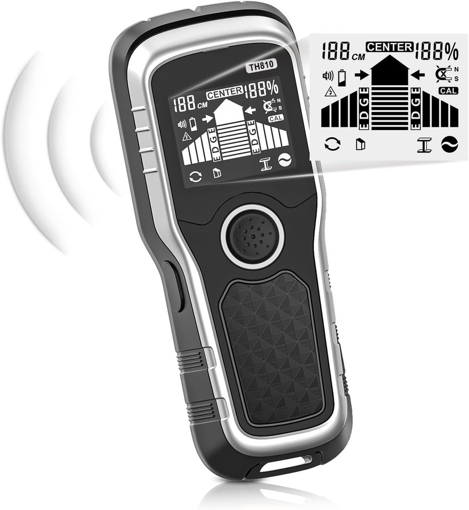 Stud Finder Wall Scanner - 6-in-1 Upgraded Multifunction Auto Detection with LCD