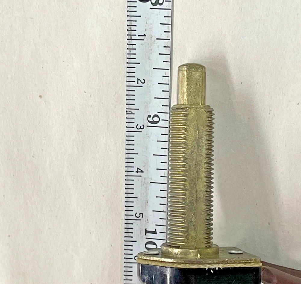 5 pieces - Push Button Switch, Brass, 1-1/8 thread-3A 125V, 4" wire(96.8-40)