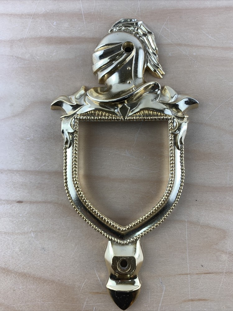 -Roman Soldier  Gold Tone Door Knocker Dated 1965 Missing Knocker