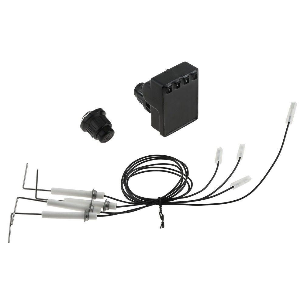 BBQ Gas Grill Igniter Assembly Spark Generator & 4Pcs Electrode Ignitor Wire Set