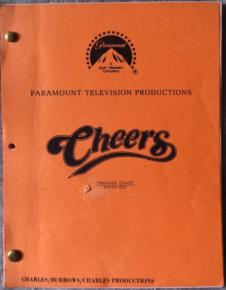 1983 Cheers (Manager Coach) Original Screenplay Script