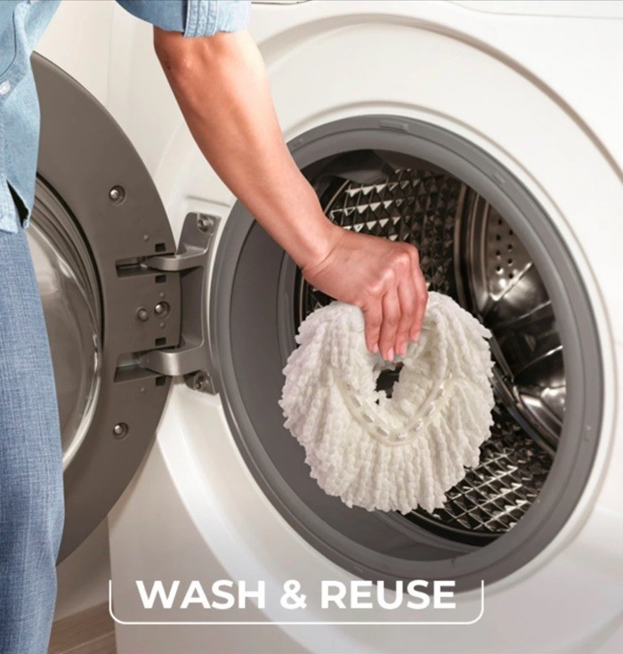 O-Cedar EasyWring Spin Mop & Bucket System Rewash Microfiber Metal Handle Set