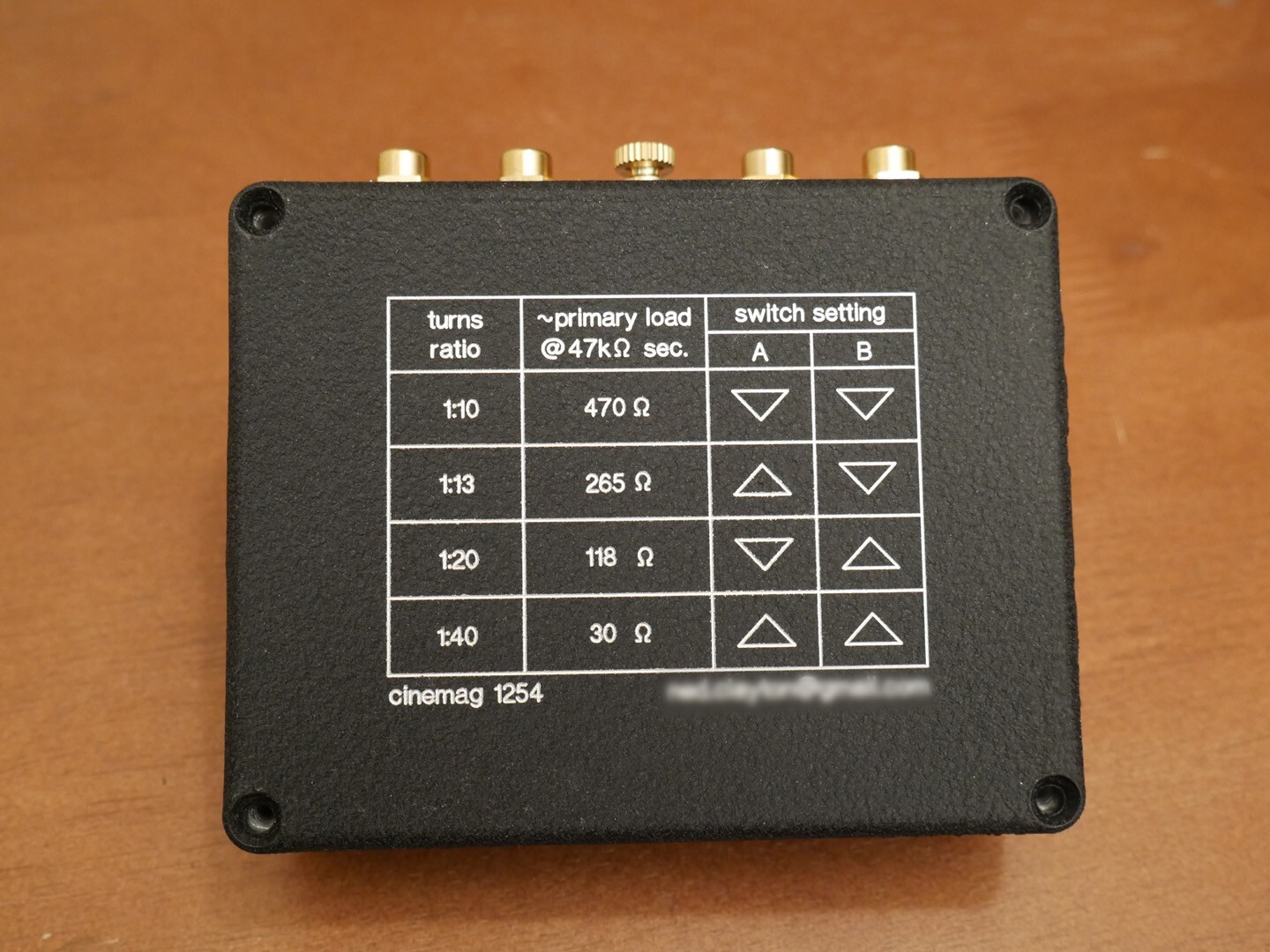 Moving Coil Phono Step Up Transformer Cinemag 1254 4 Ratios 1:10 - 1:40 MC SUT