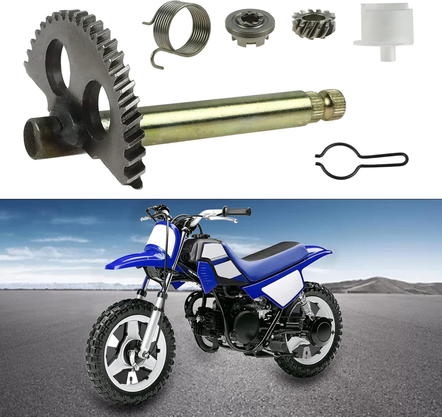 YAMAHA PW50 PW 50 KICK SHAFT ASSEMBLY STARTER GEAR NEW