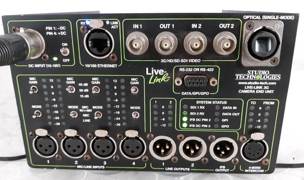 Studio Technologies LL3GCA-031 3G Camera End Unit NO AC & TOP Cover *TESTED*