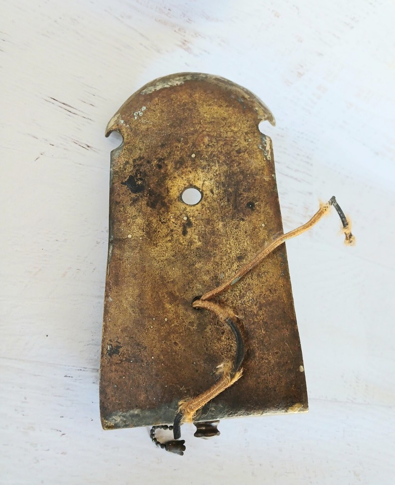 Early Original Cast Hammered Solid Bronze Candle Sconce Light Lamp