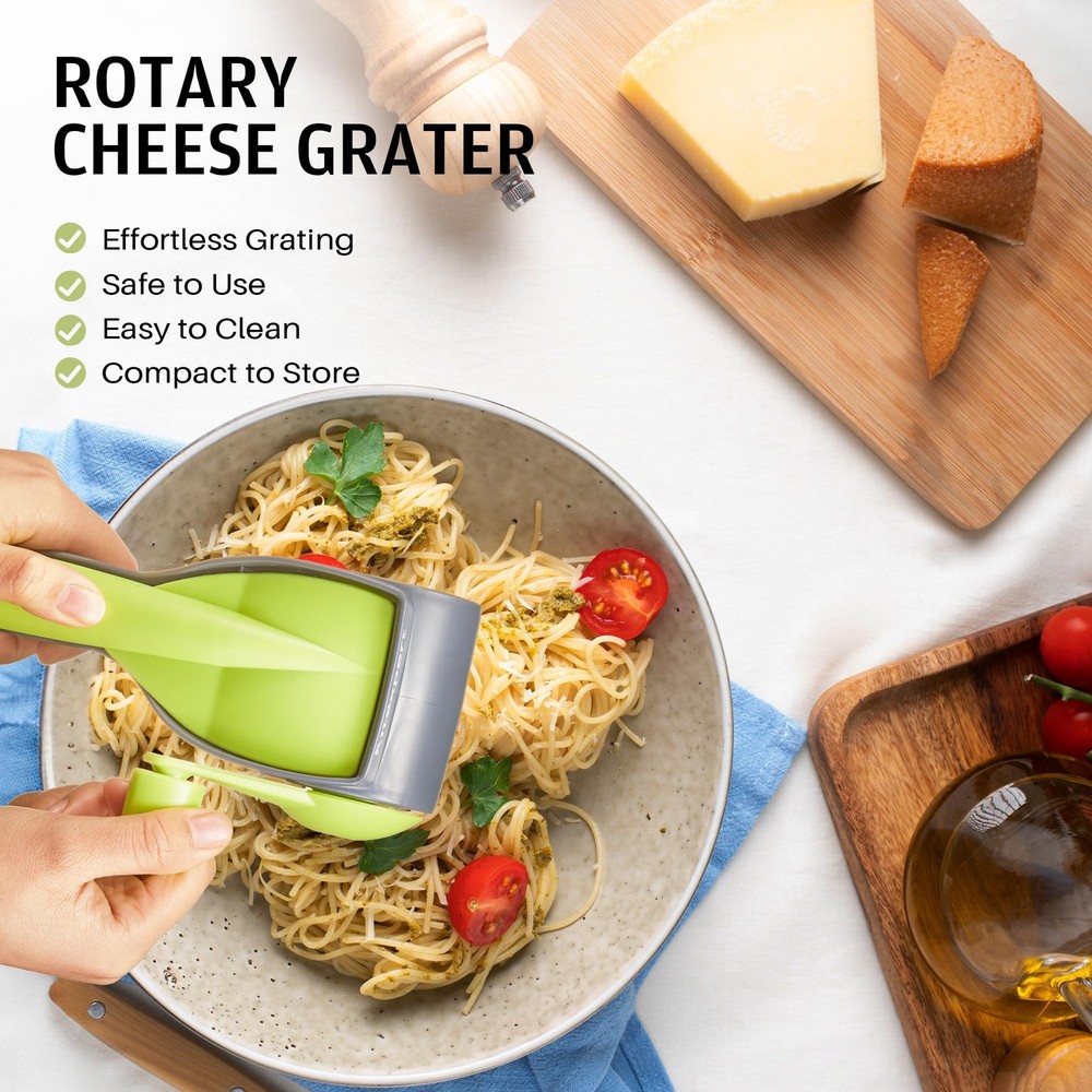 Cheese Grater with Handle, Kitchen Parmesan 2 3, Green