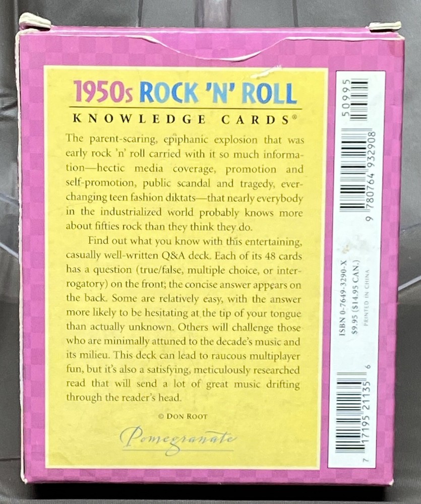 1950’s Rock ‘N ‘ Roll Knowledge Cards Don Root