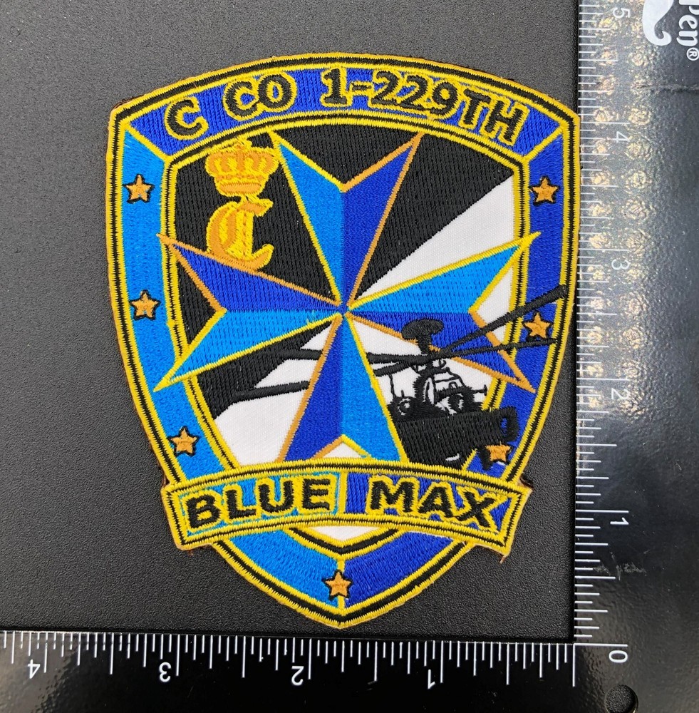 C Co 1-229th Blue Max Apache Army Aviation Patch OEF OIF