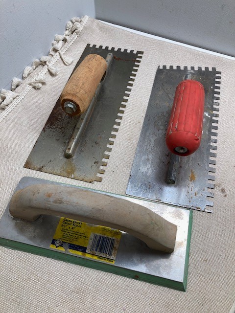 Rubber Grout Float – 9.5” x 4 Inch Grout Float for Tile Plus Two Trowels