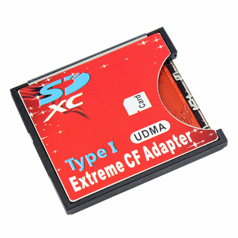 High Speed SDXC SDHC SD to CF Compact Flash Memory Card Reader Adapter Type I US