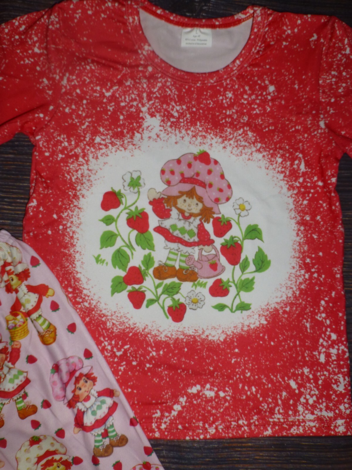 NEW Boutique Strawberry Cartoon Girls Bell Bottom Outfit Set