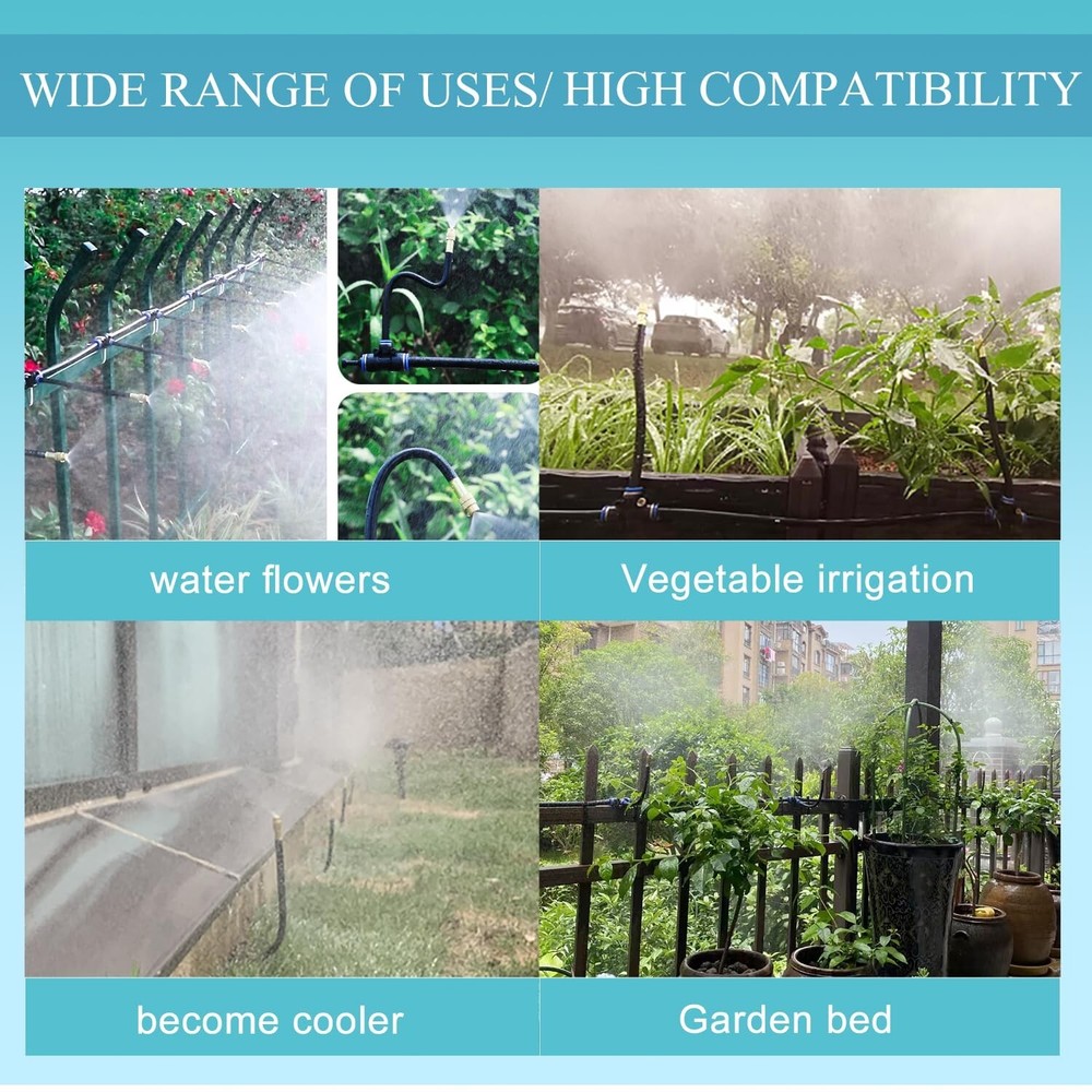 Greenhouse Drip Irrigation Kit Automatic Irrigation System 360°Adjustable 2