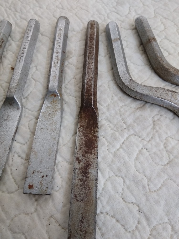 Vintage Craftsman Cold Chisel Set Very Unique.