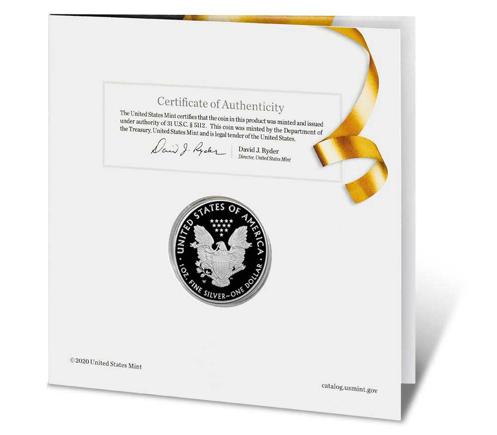 2021-W Proof $1 Type 1 American Silver Eagle Congratulations Set Box, OGP & COA